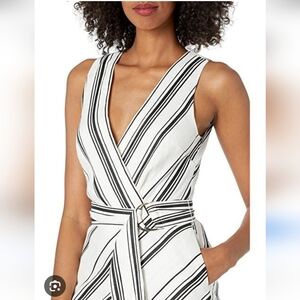 Ted Baker Monochrome Striped Mini Dress Size 2
